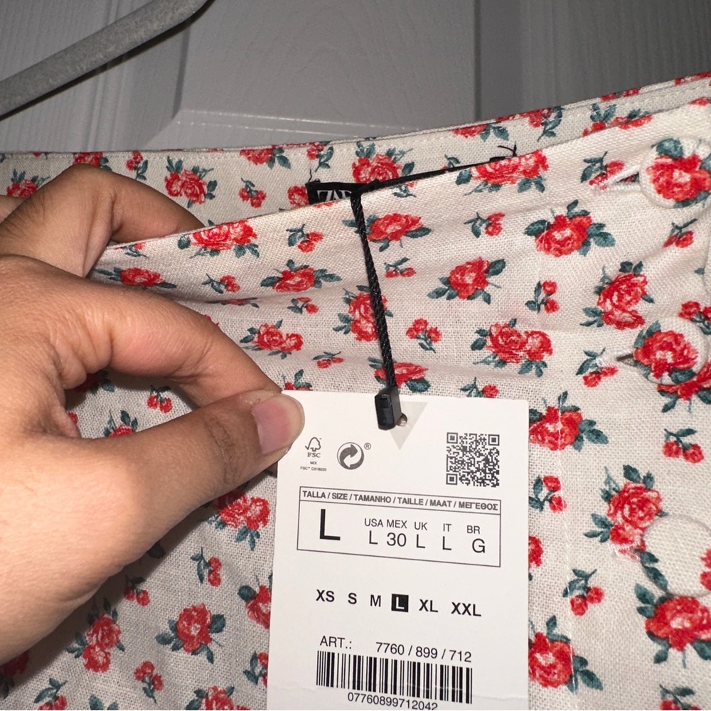 Zara Linen-Viscose Buttoned Side-Slit Skirt BLOGGER'S FAVE! - Picture 9 of 10
